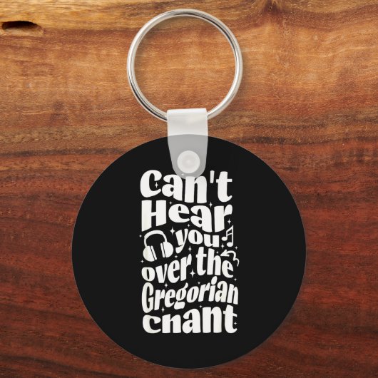 Gregorian Chant Funny Catholic Traditional Latin M Sleutelhanger (Voorkant)
