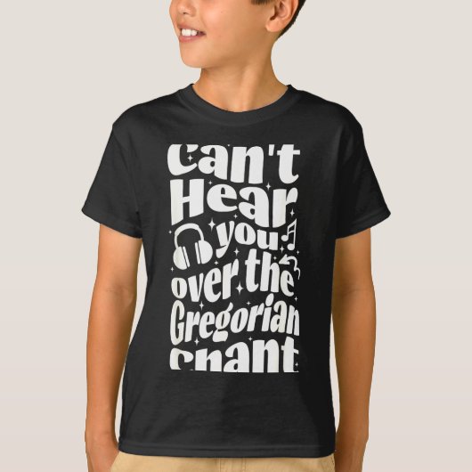 Gregorian Chant Funny Catholic Traditional Latin M T-shirt (Voorkant)