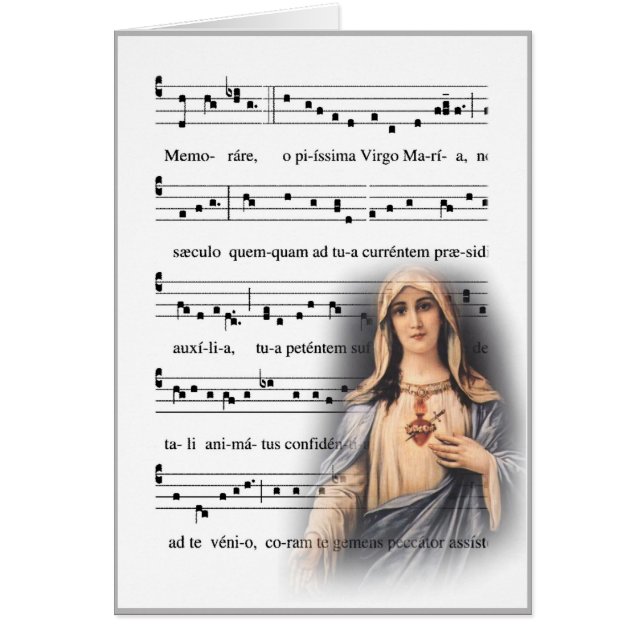 Gregorian Chant Memorare Music Maagd Mary (Voorkant)