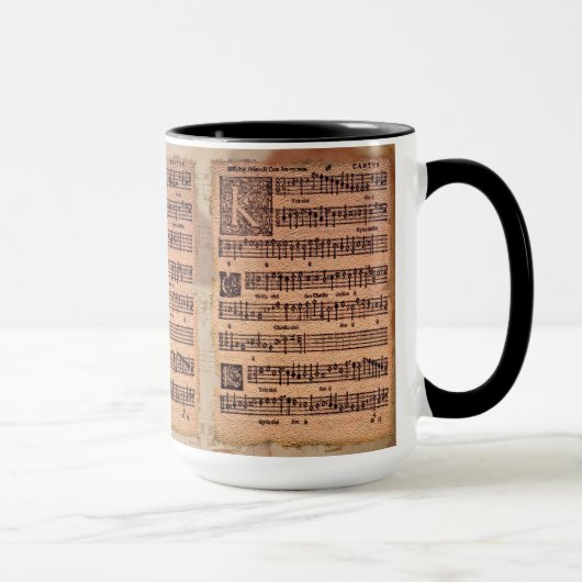 Gregorian Chant Music Sheet Drink Mok (Rechts)
