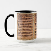 Gregorian Chant Music Sheet Drink Mok (Links)