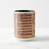 Gregorian Chant Music Sheet Drink Mok (Midden)