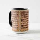 Gregorian Chant Music Sheet Drink Mok (Voorkant links)