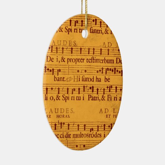Gregorian chant muziekscore keramisch ornament (Rechts)