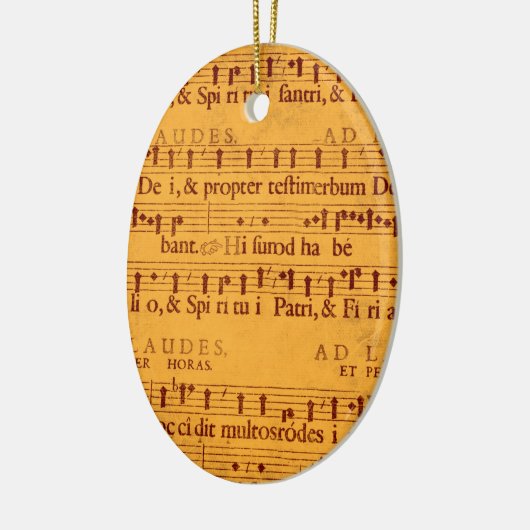 Gregorian chant muziekscore keramisch ornament (Links)