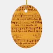 Gregorian chant muziekscore keramisch ornament (Voorkant)