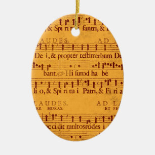 Gregorian chant muziekscore keramisch ornament
