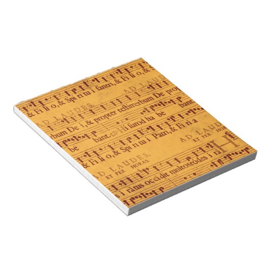 Gregorian chant muziekscore notitieblok (Schuin)
