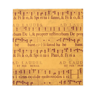 Gregorian chant muziekscore notitieblok