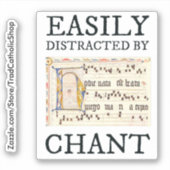Gregorian Chant Sticker Katholieke Muziek (Voorkant)