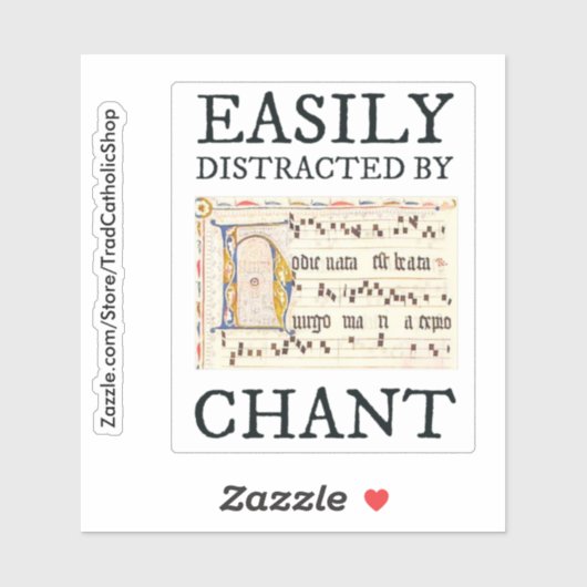 Gregorian Chant Sticker Katholieke Muziek (Vel)