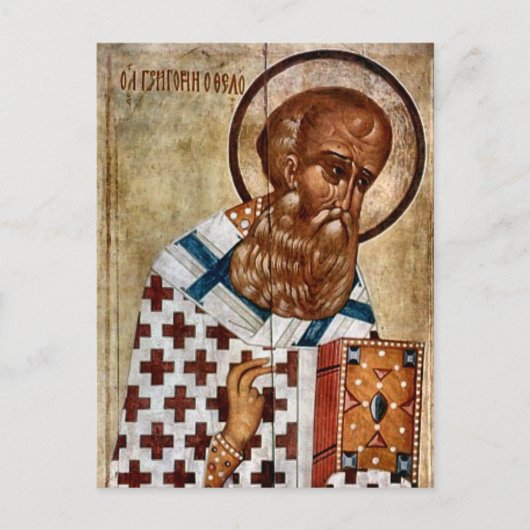 Gregorius de Theoloog Orthodox Christelijk Briefkaart (Voorkant)