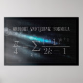 Gregory and Leibniz Pi Formule - Wiskunde Poster (Voorkant)