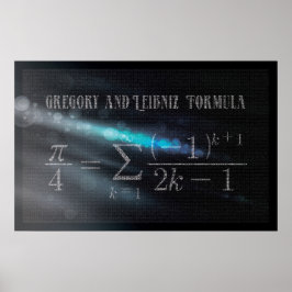 Gregory and Leibniz Pi Formule - Wiskunde Poster