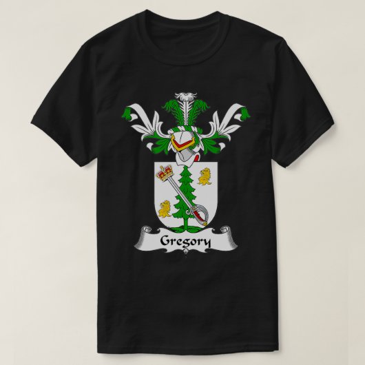 Gregory Coat of Arms Family Crest T-shirt (Design voorkant)