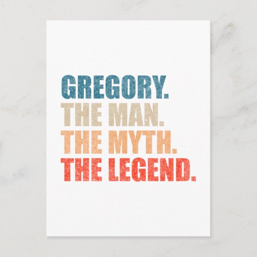 Gregory De Man De Mythe De Legende Briefkaart (Voorkant)