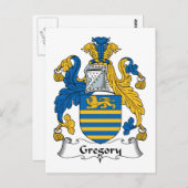 Gregory Family Crest Briefkaart (Voorkant / Achterkant)