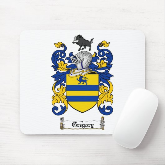 GREGORY FAMILY CREST - GREGORY COAT OF ARMS MUISMAT (Met muis)
