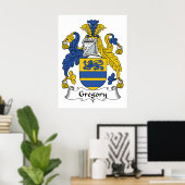 Gregory Family Crest Poster (Thuiskantoor)