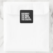 Gregory naam, Gregory De Man De Mythe De Legende Vierkante Sticker (Tas)