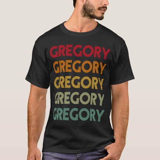 Gregory Retro Name Humor Nickname T-shirt (Voorkant)