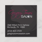 Gregory Tomos Salon Vierkante Visitekaartje (Voorkant)