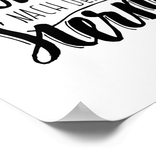 "Greif nach den Sternen" - handgeschiebener Spruch Poster (Hoek)