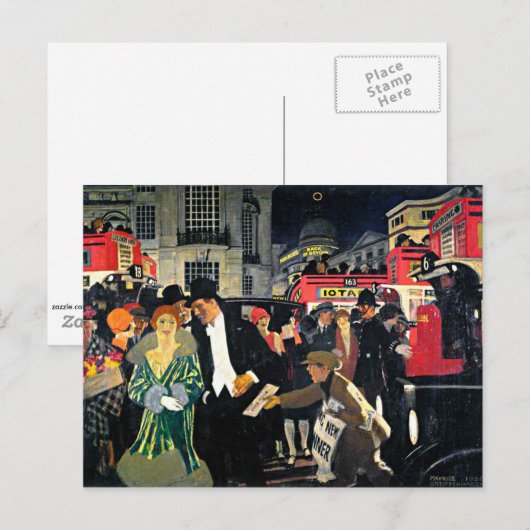 Greiffenhagen - Londen: Piccadilly Briefkaart (Voorkant / Achterkant)