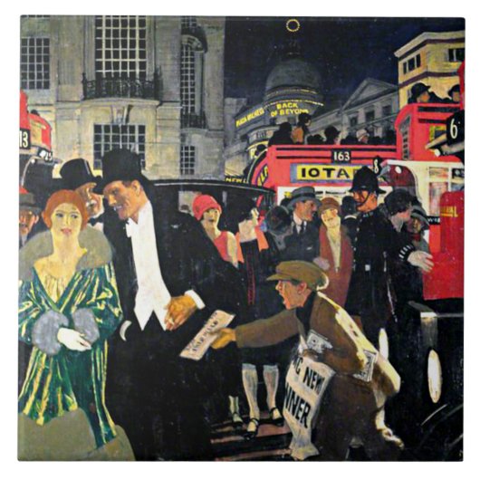 Greiffenhagen - Londen: Piccadilly, Tegeltje (Voorkant)