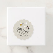 Greige Baby tot bijenhoningschower — oormerk Bedankjes Labels (In situ)