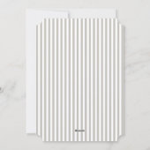 Greige/Beige Stripes Happy Holidays Flat Photo Feestdagenkaart (Achterkant)