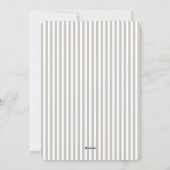Greige/Beige Stripes Happy New Year Flat Photo Feestdagenkaart (Achterkant)