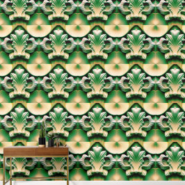 Greige clamshell behang