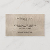 GREIGE HOUTKORREL MET GEBEELDHOUWD ARCHITECTONISCH VISITEKAARTJE (Achterkant)