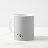 Greige Luxe Serif Persoonlijke Aangepaste Naam Koffiemok (Voorkant links)