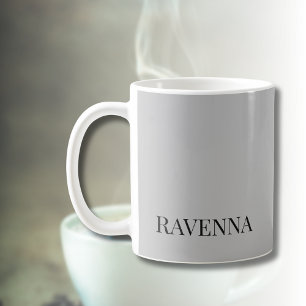 Greige Luxe Serif Persoonlijke Aangepaste Naam Koffiemok