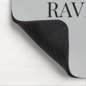 Greige Luxe Serif Persoonlijke Aangepaste Naam Muismat (Hoek)