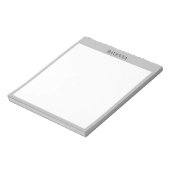 Greige Luxe Serif Persoonlijke Aangepaste Naam Notitieblok (Linkerzijde)