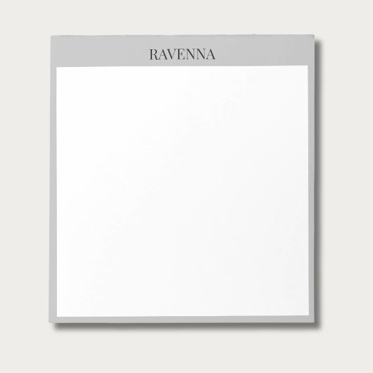 Greige Luxe Serif Persoonlijke Aangepaste Naam Notitieblok