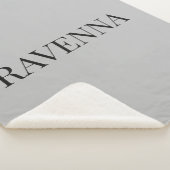 Greige Luxe Serif Persoonlijke Aangepaste Naam Sherpa Deken (3/4)