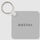 Greige Luxury Personalized Serif Name Gift For Her Sleutelhanger (Voorkant)
