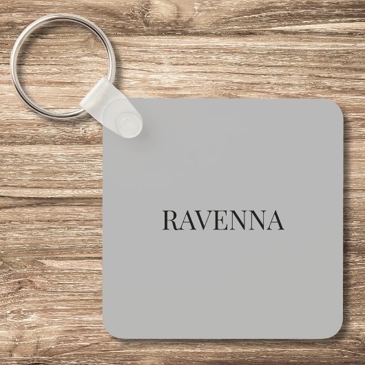 Greige Luxury Personalized Serif Name Gift For Her Sleutelhanger
