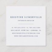 Greige | Marokkaans geometrisch plein Vierkante Visitekaartje (Achterkant)