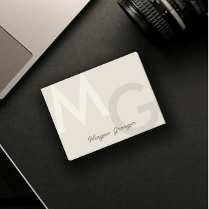 Greige Minimale Schone Moderne Grote Monogram Post-it® Notes