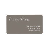 Greige Paint Swatch Nieuw adres Etiket (Voorkant)