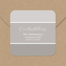 Greige Paint Swatch Nieuw adres Vierkante Sticker