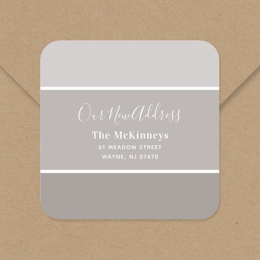Greige Paint Swatch Nieuw adres Vierkante Sticker