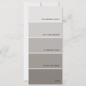 Greige Paint Swatch Nieuwe adresaankondiging Kaart (Voorkant)