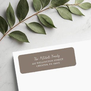 Greige retouradres etiket