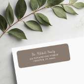 Greige retouradres etiket